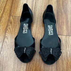 Black Salvatore Ferragamo Jelly flats size 10